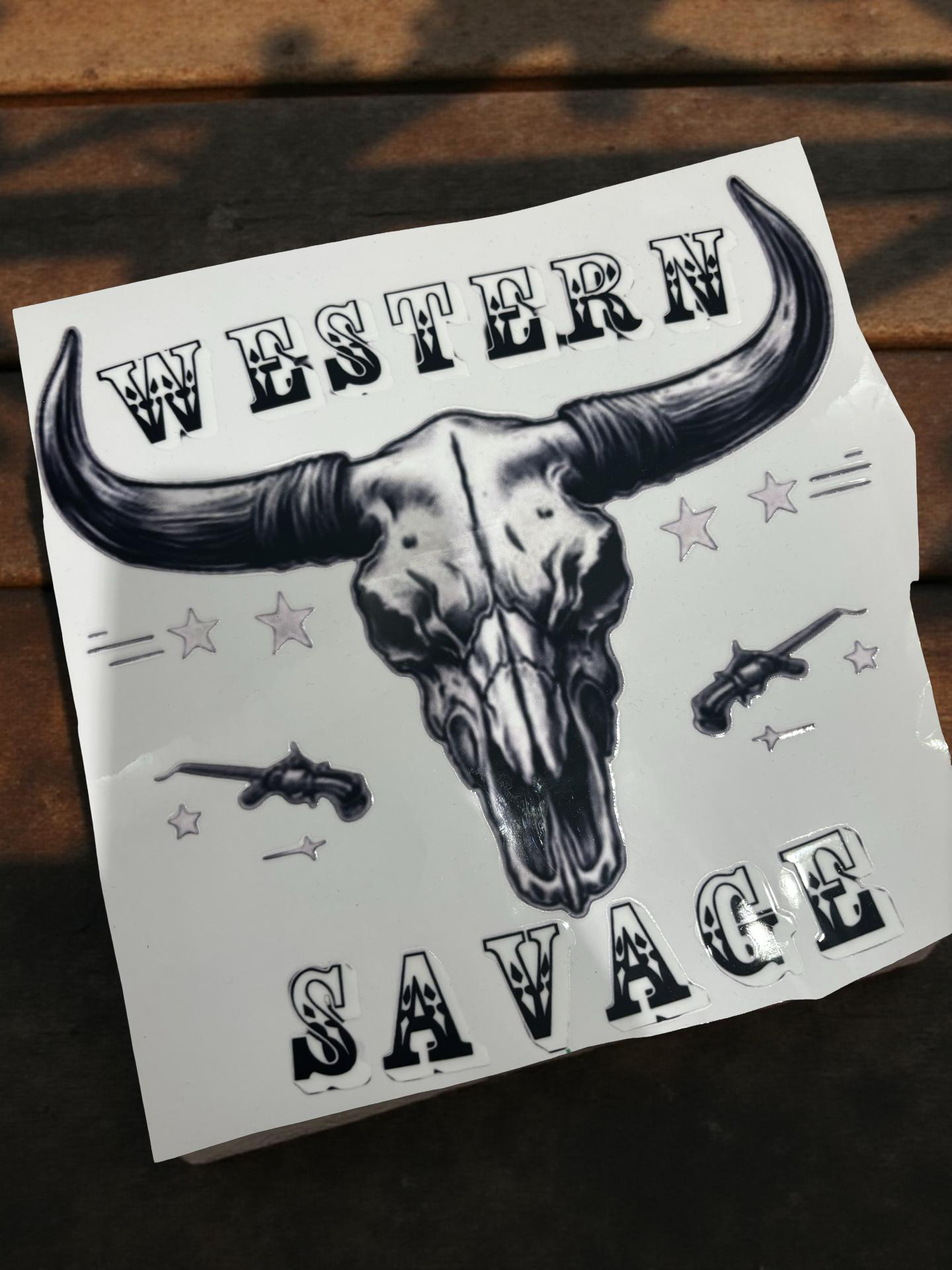 UV Western Savage 9x9 decal