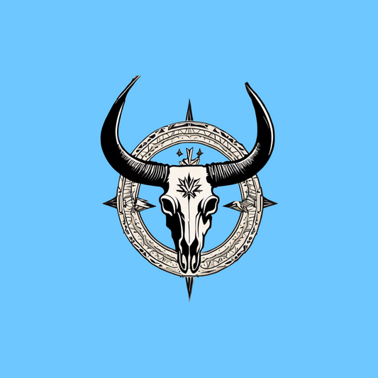 Bull skull sticker